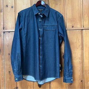 Men’s Michael Kors dark denim button down. EUC